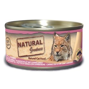 Natural Greatness Classic 70gr para gato – Atún con gambas
