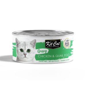 Kit Cat Gravy 70gr – Pollo con huevo de codorniz