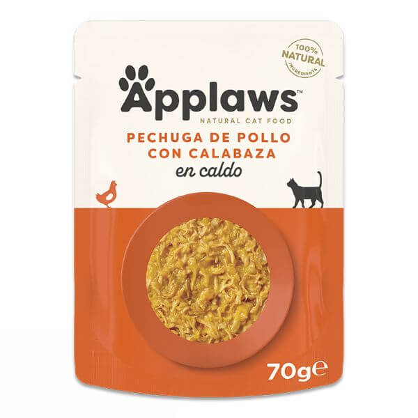 Applaws Sobre pechuga de pollo calabaza caldo 70gr para gatos