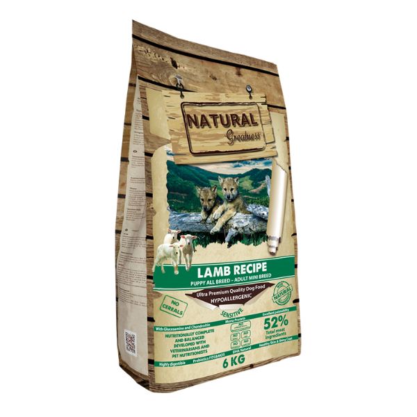 Natural Greatness Cordero hipoalergénico para perro