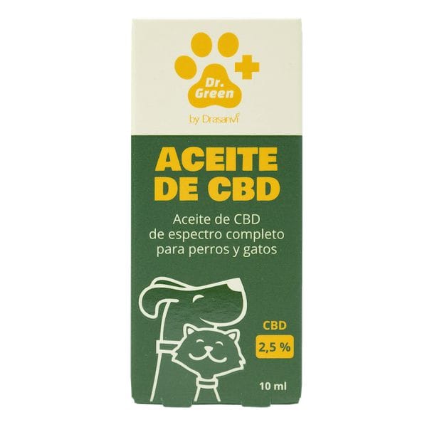 Dr Green aceite puro de CBD 2.5% para perros y gatos
