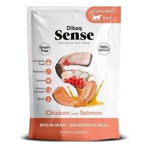 Dibaq Sense Bites para gato 100gr – 100gr, Pollo con Salmón