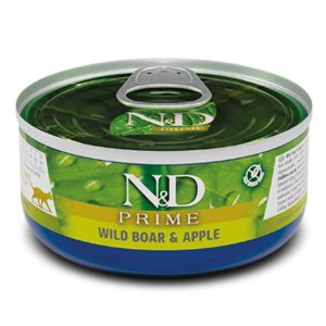 Farmina N&D Prime para gatos – 70gr, Jabalí y manzana
