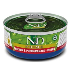 Farmina N&D Prime para gatos – 70gr, Pollo y granada Kitten