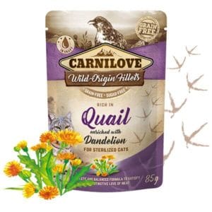 Carnilove húmedo completo para gatos – 85gr, Pollo con codorniz
