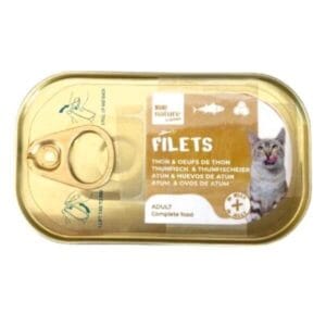 Bubi Nature Filets húmedo completo para gatos – Atún con pollo y huevas de atún en gelatina