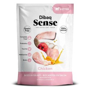 Dibaq Sense Bocaditos en salsa para gato – Pollo para gatitos (Kitten)