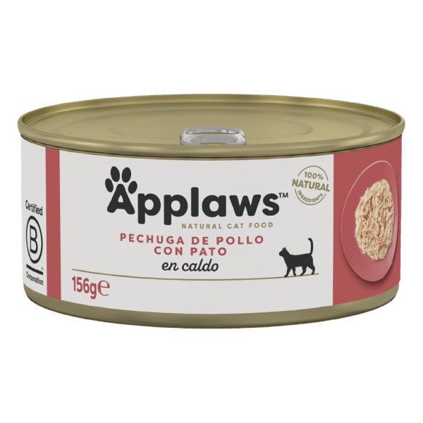 Applaws Lata para gatos 156gr – Pollo con pato en caldo