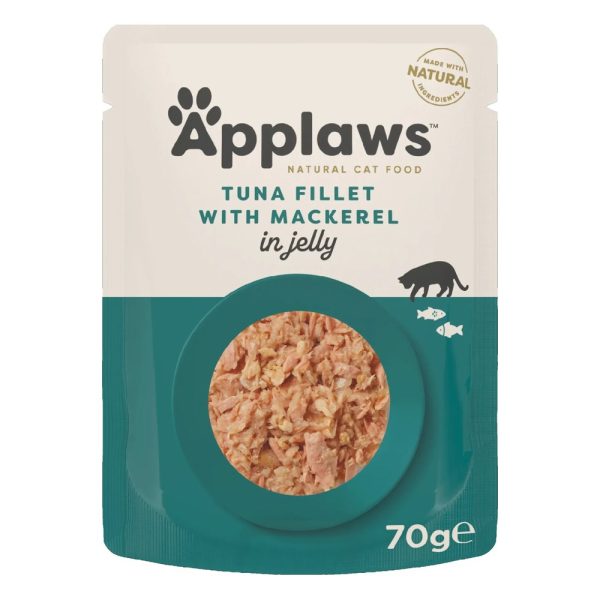 Applaws Pouch para gatos 70gr – Atún con caballa en gelatina
