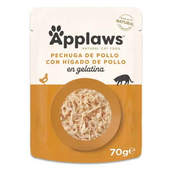 Applaws Pouch para gatos 70gr – Pollo con hígado de pollo en gelatina