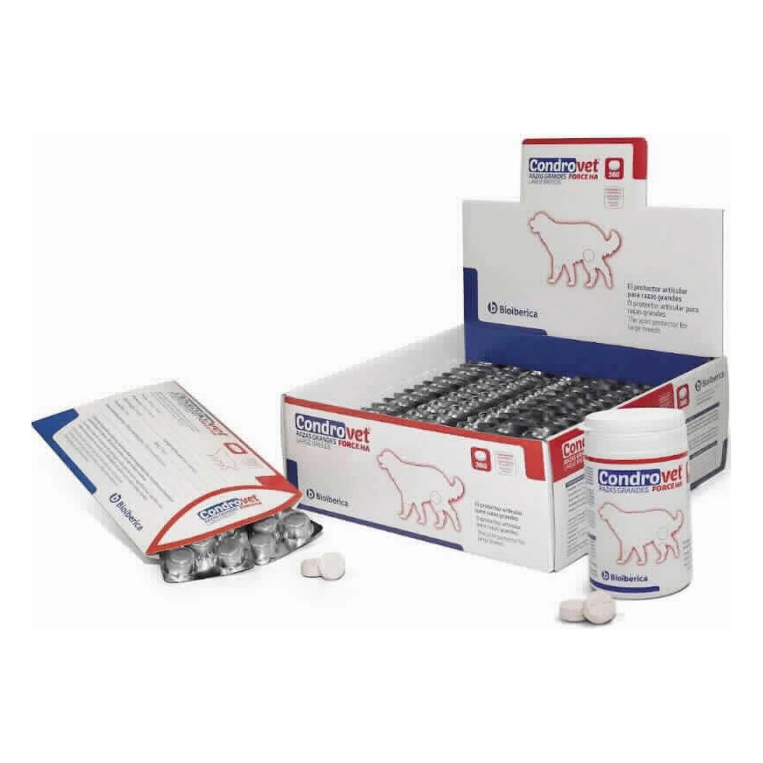 Condrovet Force HA – razas grandes, estuche de 360 comprimidos