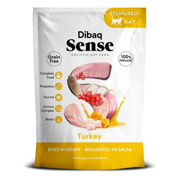 Dibaq Sense Bocaditos en salsa para gato – Pavo con pollo