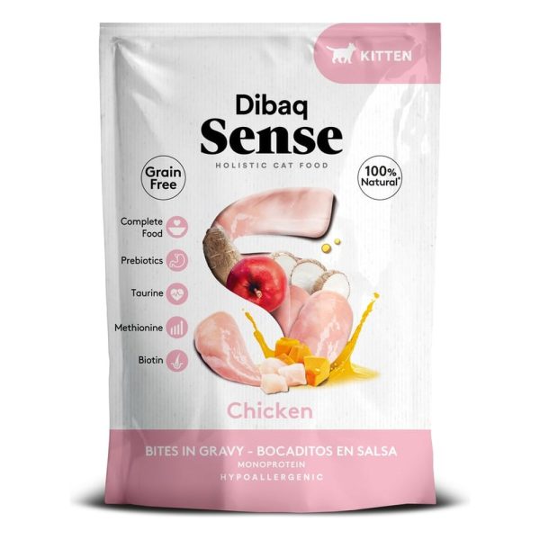 Dibaq Sense Bocaditos en salsa para gato – Pollo para gatitos (Kitten)