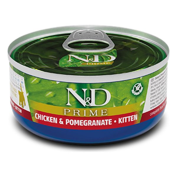 Farmina N&D Prime para gatos – 70gr, Pollo y granada Kitten