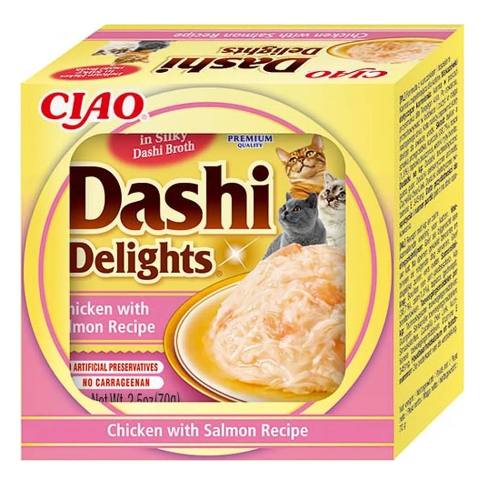 Inaba Dashi Delights para gato - Pollo con salmón