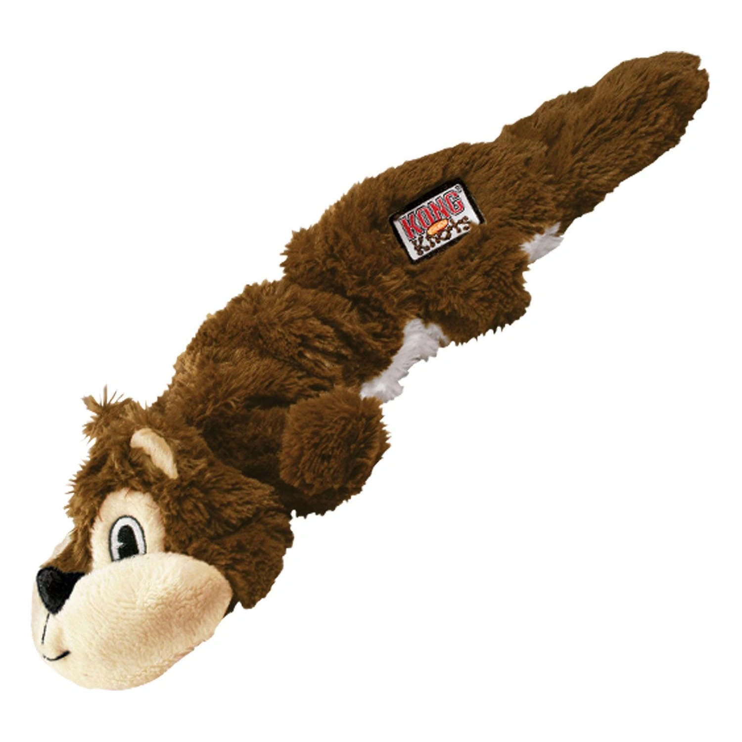 Peluche sin relleno para perros Kong Knots Scrunch Ardilla