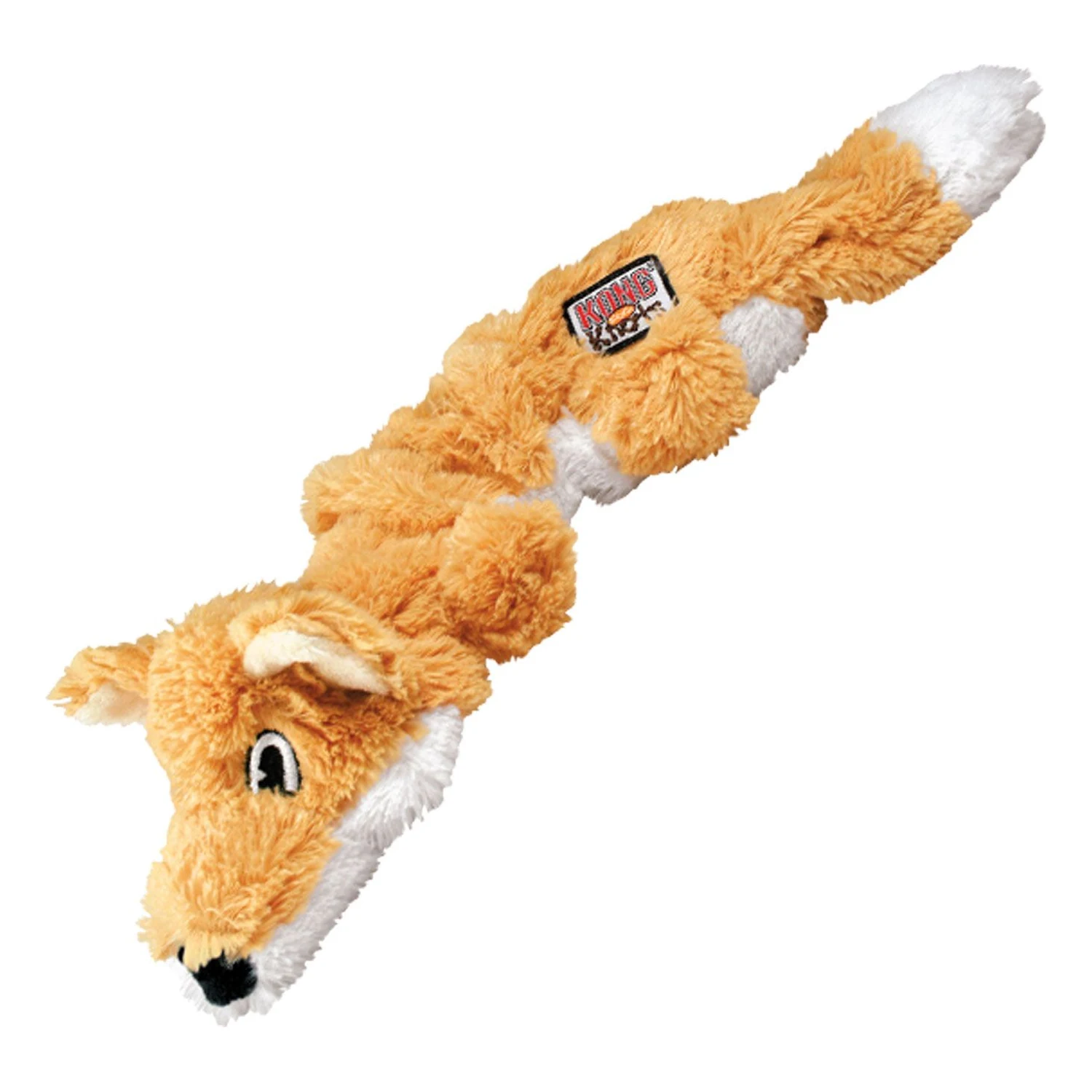 Peluche sin relleno para perros Kong Knots Scrunch Zorro