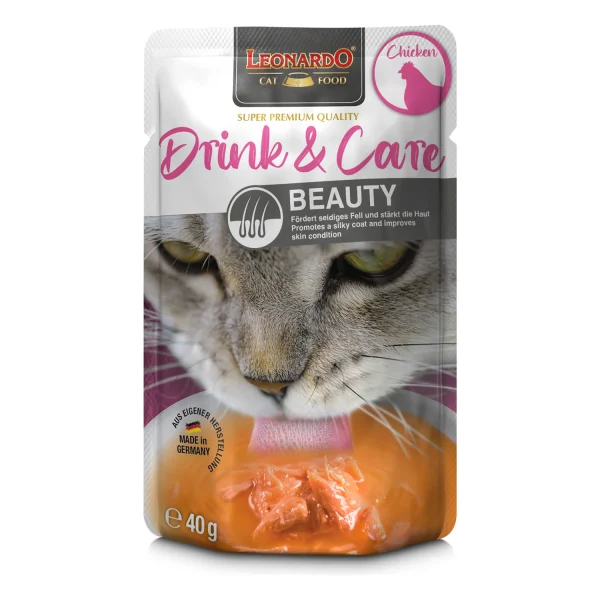 Leonardo Drink Caldo de Pollo Beauty para gatos