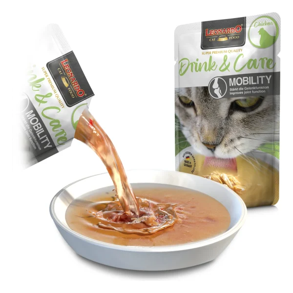 Leonardo Drink Caldo de Pollo Mobility Care para gatos