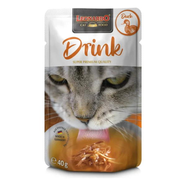 Leonardo Drink Caldo de Pollo y Pato para gatos
