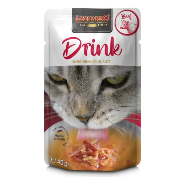 Leonardo Drink Caldo de Pollo y Vaca para gatos
