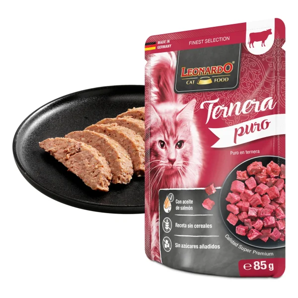 Leonardo Puro de Ternera para gatos