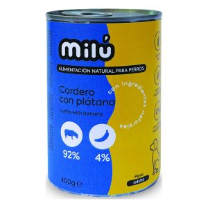 Milu Monoprotéico 400gr – Cordero con plátano