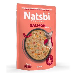 Natsbi Salmón al vapor para gatos 80gr