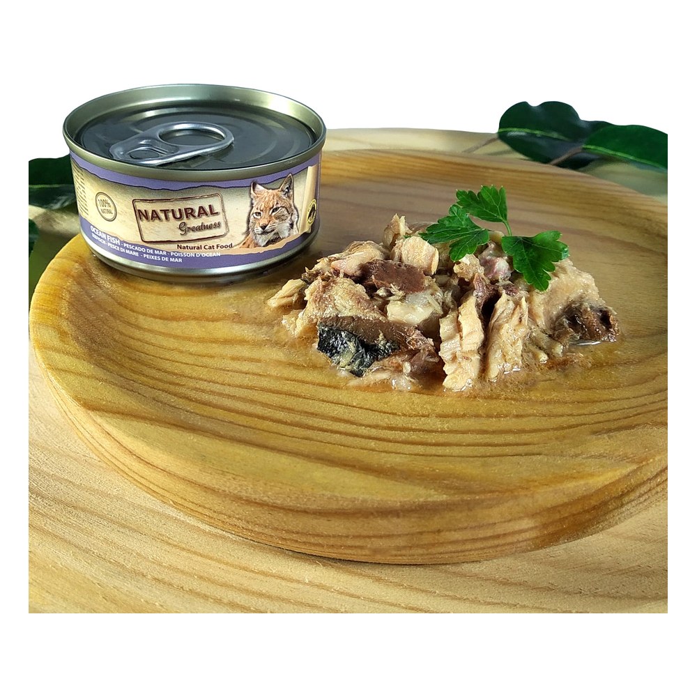 Natural Greatness Classic 70gr para gato - Pescado de mar (en plato)