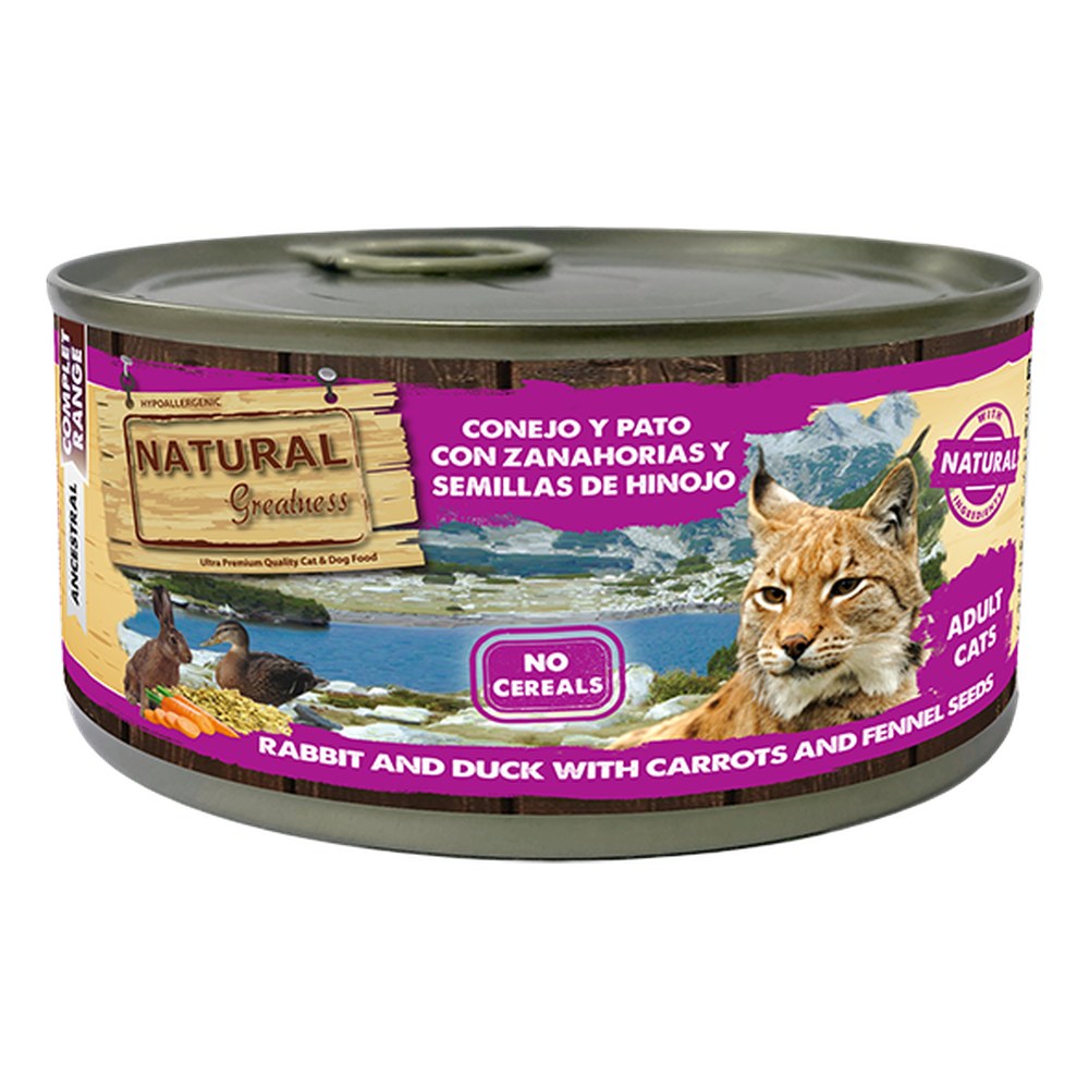 Natural Greatness Complet para gato - Conejo con pato