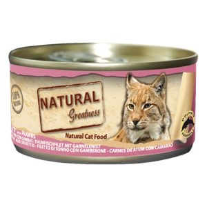 Natural Greatness Classic 70gr para gato – Atún con gambas