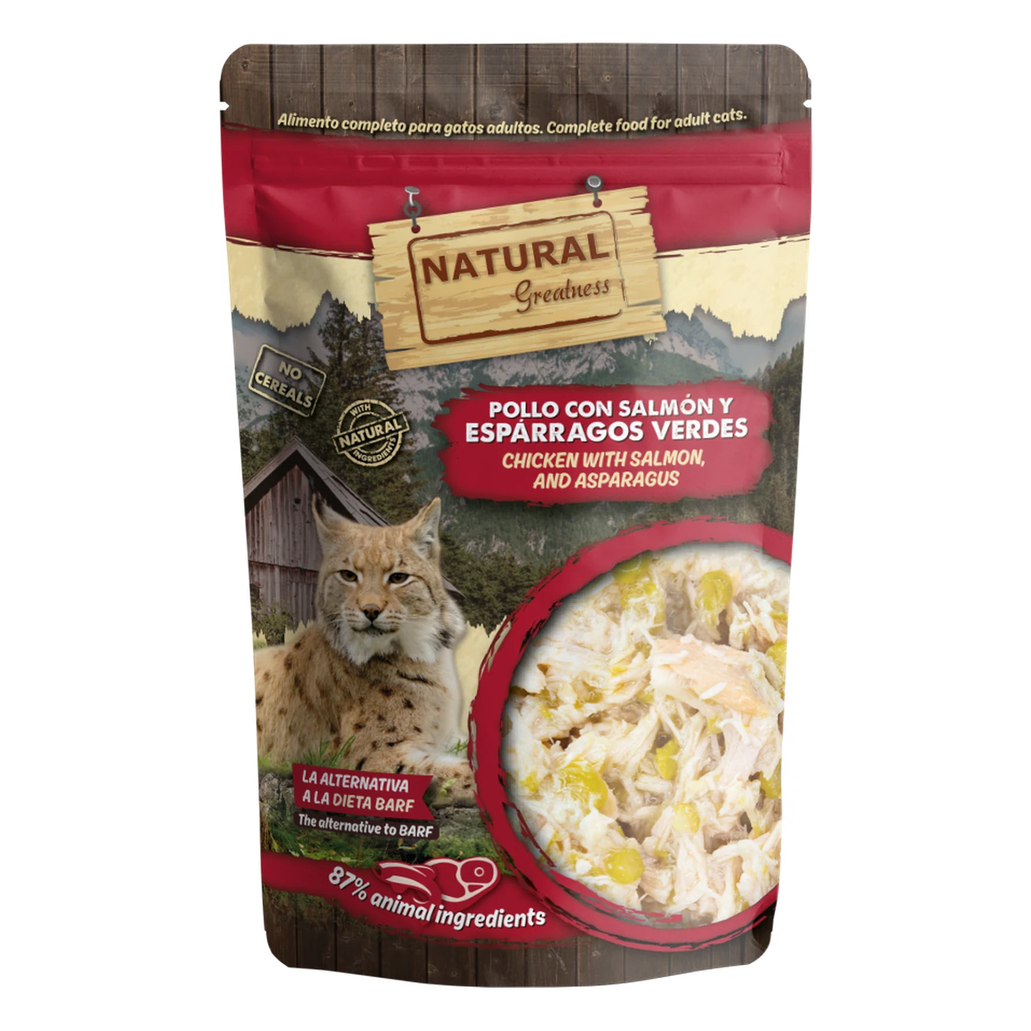 Natural Greatness Supreme Pollo con salmón para gatos – pouch de 70gr