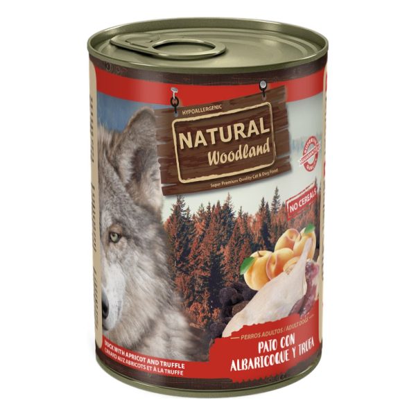 Natural Woodland para perros – 400gr, Pato con albaricoque