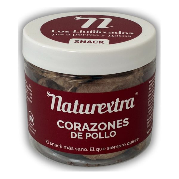 NaturExtra Corazón de Pollo Liofilizado para perros y gatos